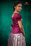 Magenta Royal Jasmine Traditional Pattu Pavadai Set