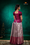 Magenta Royal Jasmine Traditional Pattu Pavadai Set
