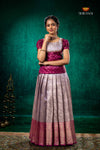 Magenta Royal Jasmine Traditional Pattu Pavadai Set