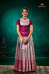 Magenta Royal Jasmine Traditional Pattu Pavadai Set