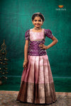 Dark Green Royal Jasmine Traditional Pattu Pavadai Set