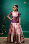 Dark Green Royal Jasmine Traditional Pattu Pavadai Set
