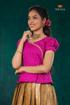 Mustard Yellow Golden Annam EMB Traditional Pattu Pavadai Set