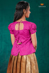 Mustard Yellow Golden Annam EMB Traditional Pattu Pavadai Set
