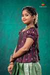 Green Divine Mango Traditional Pattu Pavadai Set