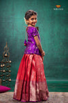 Red Divine Mango Traditional Pattu Pavadai Set