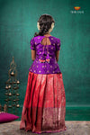 Red Divine Mango Traditional Pattu Pavadai Set