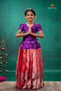 Red Divine Mango Traditional Pattu Pavadai Set