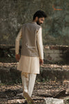 Elegant Grey Brocade KurtaFor Boys