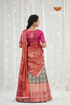 Grey Circle Peacock Traditional Half Saree | Lehenga For Girls !!!