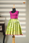Green DSR Tissue Baby Frock For Kids