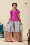 Diwali Collection - Grey Paithani Rosella Traditional Pattu Pavadai !!!