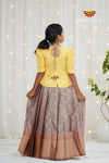 Festive Collection - Brown Flower Basket Pattu Pavadai !!!