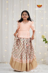 Festive Collection - Peach Flower Basket Pattu Pavadai !!!