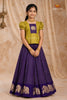 Purple Golden Aira Traditional Pattu Pavadai Sets