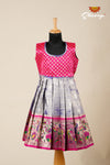 Girls Blue Paithani parakit Frock !!!