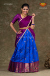 Girls Blue Sword Lilly Half Saree | Langa Davani