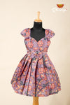 Girls Lavender Kalamkari Temple Frock &nbsp;!!!