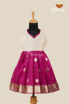 Girls Magenta Organza Temple Frock !!!