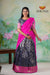 Girls  Navy Blue  Golden Cocoon  Half Saree Blouse Designs