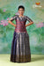 Girls Navy Blue Spring Leaf Pavadai Sattai | Langa Model