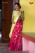 Girls Pink Pure Chanderi Cheeta Half Saree | Festive Wear