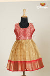 Girls Red Golden Montain Frock !!!