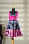 Navy Blue Golden CocoonBaby Frock For Kids