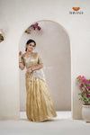 Gold Traditional Golden Wings Half Saree | Lehenga For Girls