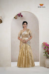 Gold Traditional Golden Wings Half Saree | Lehenga For Girls