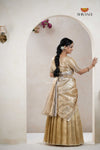 Gold Traditional Golden Wings Half Saree | Lehenga For Girls