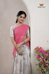 Sliver Traditional Golden WingsAlpha Half Saree | Lehenga For Girls