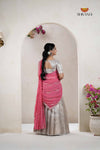 Sliver Traditional Golden WingsAlpha Half Saree | Lehenga For Girls