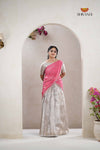 Sliver Traditional Golden WingsAlpha Half Saree | Lehenga For Girls