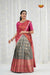 Grey Circle Peacock Traditional Half Saree | Lehenga For Girls !!!