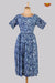 Indigo Blue Bagru Floral Frock For Kids !!!