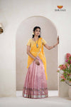 Pink Traditional Kota Vantara Half Saree | Lehenga For Girls