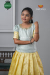 Yellow Lime Road Traditional Pattu Pavadai For Girls !!!