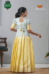 Yellow Lime Road Traditional Pattu Pavadai For Girls !!!