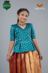 Festive Collection - Golden Mango leaf Pattu Pavadai !!!