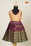 Maroon Golden Vector Green Frock For Kids !!!
