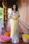 White Misty LilacHalf Saree | Lehenga For Girls