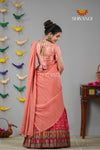  Red Mughal Georgette Traditional Half Saree | Lehenga For Girls !!!