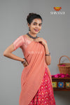  Red Mughal Georgette Traditional Half Saree | Lehenga For Girls !!!