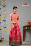  Red Mughal Georgette Traditional Half Saree | Lehenga For Girls !!!