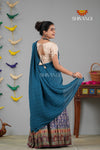 Blue Mughal Georgette Traditional Half Saree | Lehenga For Girls !!!