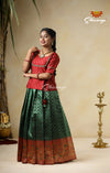 Trendy Bandhini Waves KIds Pattu Pavadai For Special Occation !!!