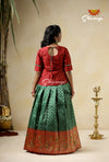 Trendy Bandhini Waves KIds Pattu Pavadai For Special Occation !!!