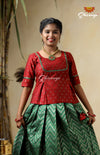 Trendy Bandhini Waves KIds Pattu Pavadai For Special Occation !!!