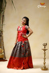 Semmal Red Pattu Pavadai !!!